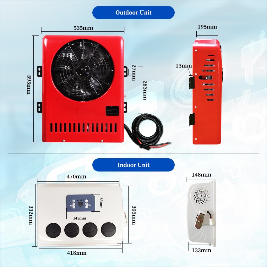 Dimension of 12 Volt Air Conditioner For Truck Cab Dimension of 12 Volt Air Conditioner For Truck Cab